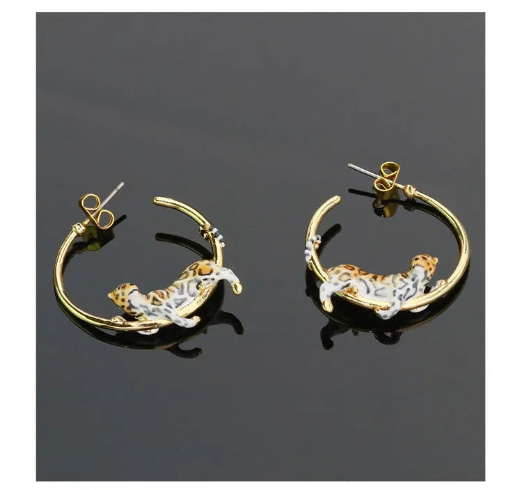 Earrings Personality Temperament Sweet Cool Style Leopard Earring Necklace - Bellarte Enchanté Earrings Personality Temperament Sweet Cool Style Leopard Earring Necklace
